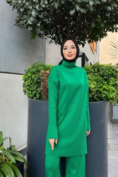 Balıkcı yaka triko Takım Yeşil TCN4001