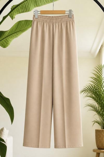 Bel lastikli Bolpaça Pantolon Bej SL2072