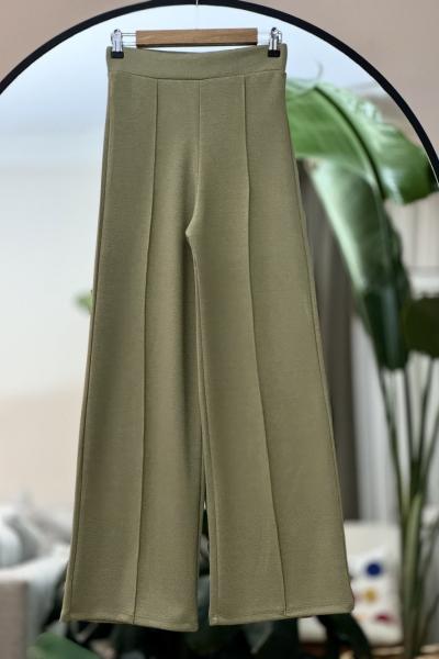 Bol paça bel lastikli oysho pantolon Yeşil SLT30351