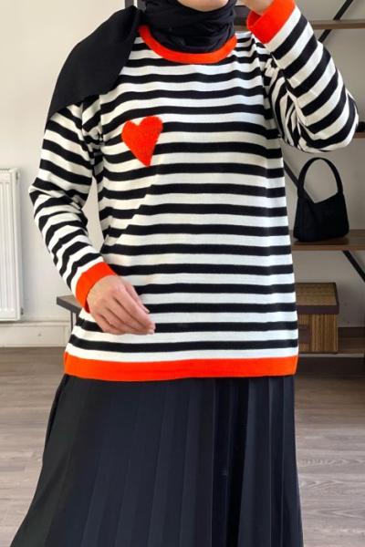 Cizgili Kazak turuncu ANT1454