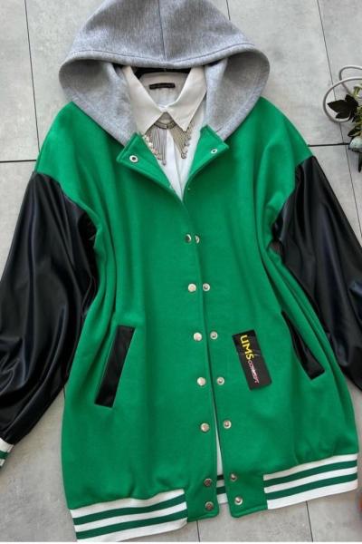 Kol derili kolej ceket yeşil UMS 5015