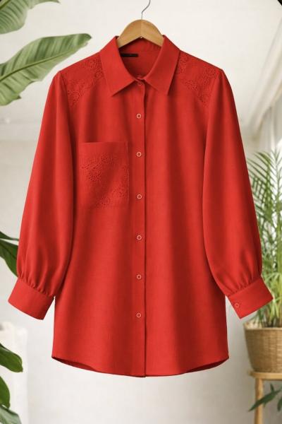 Omuz Kol Dantel İşlemeli Tunik Narçiçeği TCN40172