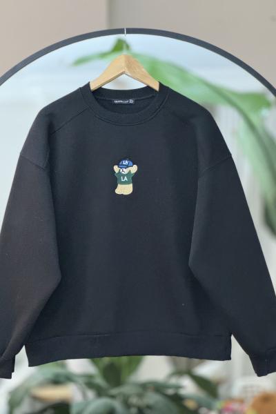 Ayıcık Detaylı üçiplik Şardonlu Sweat SLT30341