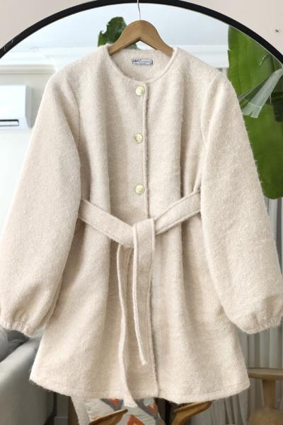 Cepli kuşaklı hakimyaka Kap Ekru UMS50329