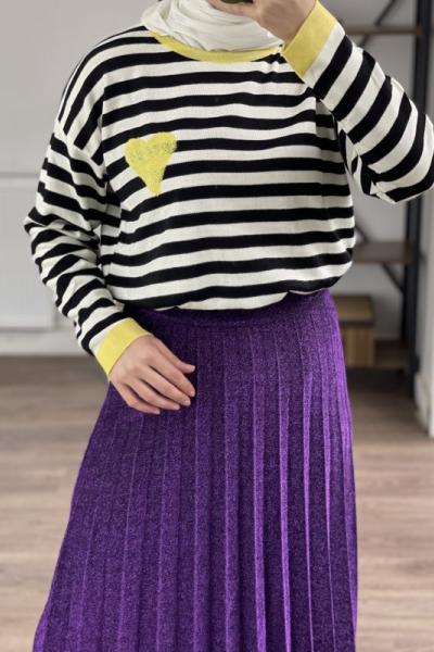 Cizgili Kazak sarı ANT1454