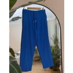 Çepli bel lastikli pantolon İndigo TCN30271