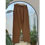 Çepli bel lastikli pantolon Kahve TCN30271