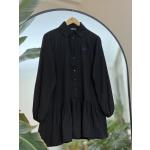 Nakışlı Kuş işleme tunik Siyah NEW30276