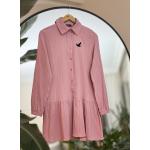 Nakışlı Kuş işleme tunik Gül NEW30276