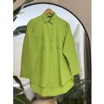 Yaka cep taş işleme gömlek tunik Fıstıkyeşil ASM 30258